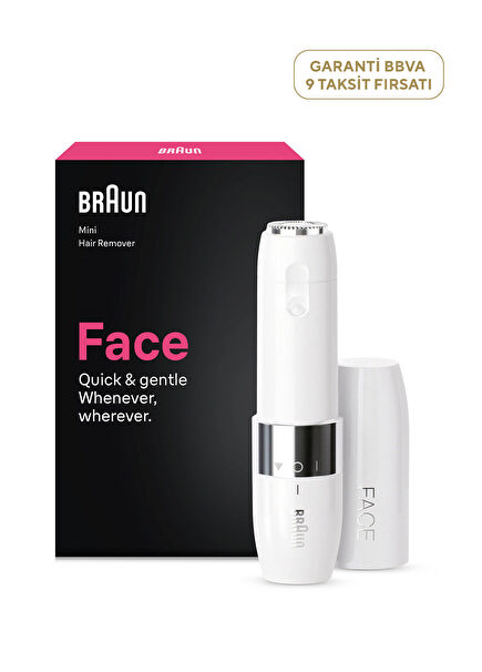FS1000 Mini Travel Size Cordless Facial Hair Removal Machine Battery & Cleaning Brush