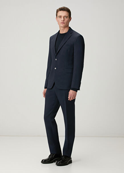 Lacivert İnce Yün Takım Elbise