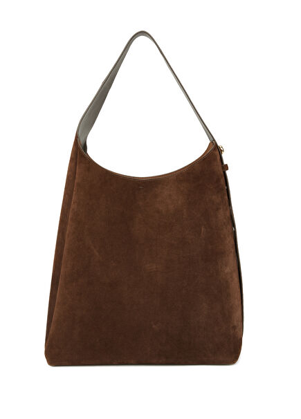 Romy Dark Brown Women's Suede Hobo