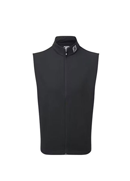 Full Zipper Black Men's Golf Vest