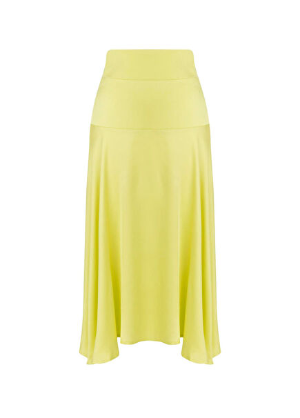 Melody Yeşil Kadın Midi Boy Etek