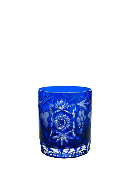 Traube Mavi Kristal Viski Bardağı