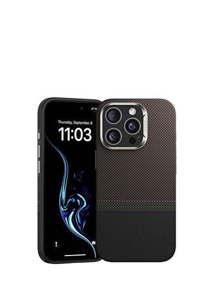 Prestige ArmorPro Kevlar iPhone 16 Pro Max Magsafe Uyumlu Karbon Telefon Kılıfı