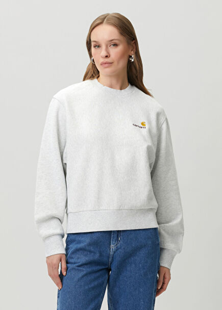 Gri Logolu Sweatshirt