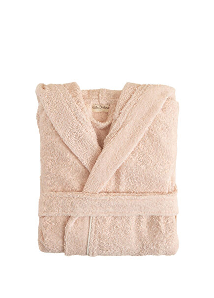 Nicole Pembe Pamuklu Unisex Çocuk Bornoz