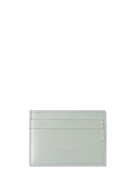 Mannaz Mint Green Leather Card Holder