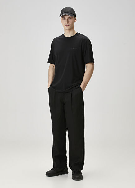 Black Waist Corded Pants
