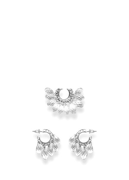 Naked Crystals 925 Ayar Gümüş Kadın Küpe 