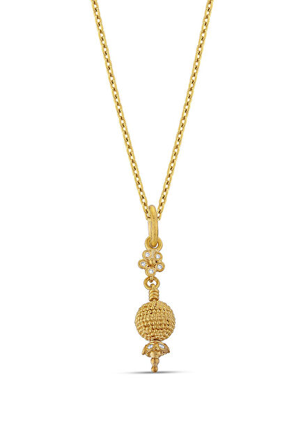 Diamond Diamond Güverse 24K Gold Women's Pendant