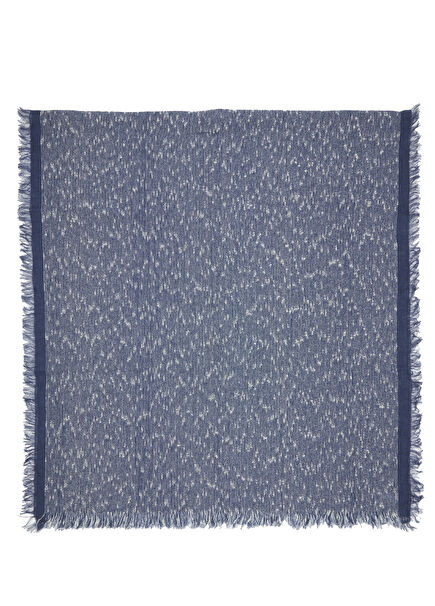 Blue White Women's Linen Shawl