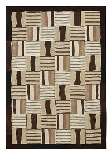 Colorblocked Patchwork Wool Rug