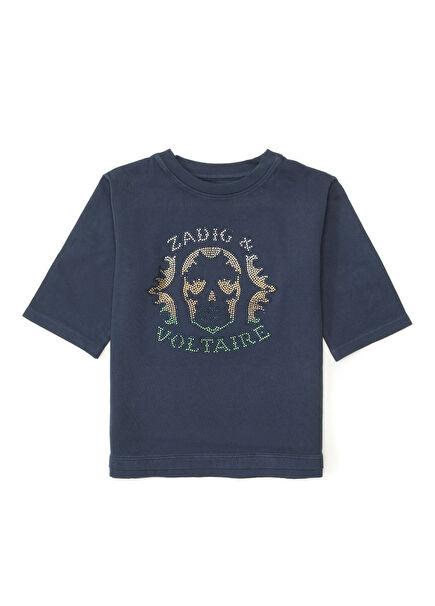 Lacivert Kız Çocuk T-shirt