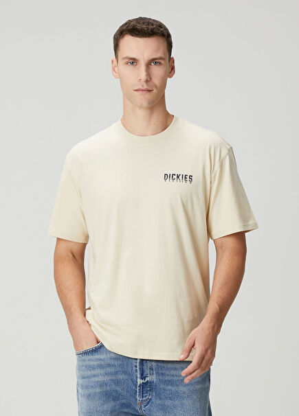 Pelham Krem Grafik Baskılı T-shirt