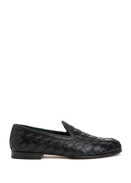 Black Men's Leather Loafer