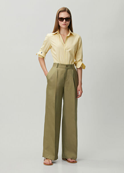 Green Linen Trousers