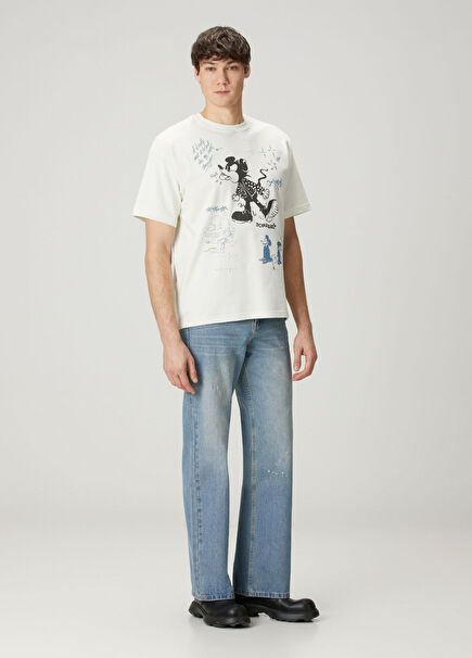 Jerk Mavi Bootcut Jean Pantolon