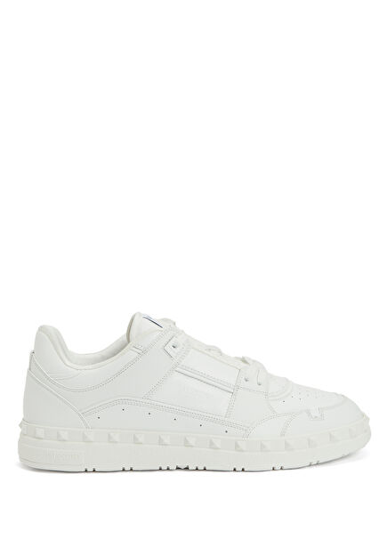 Freedots White Men's Leather Sneakers