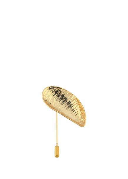 Golden Shell Kadın Altın Kaplama Yaka İğnesi