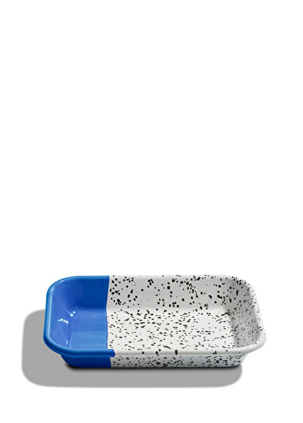 Mind Pop Large Blue Enamel Appetizer Plate