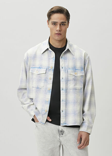 Santos Lilac Plaid Organic Cotton Shirt