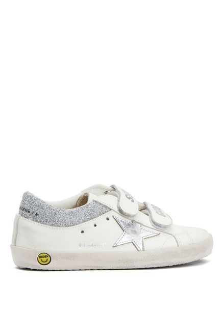 Old School Brown Kids Leather Sneakers