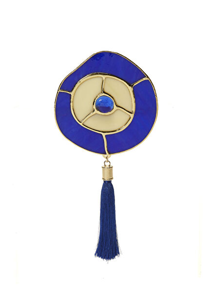 Evil Eye Navy Blue Glass Object