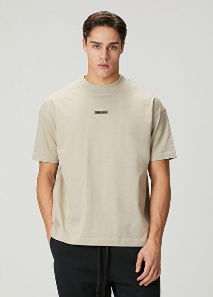 Brown Logo Detailed T-Shirt