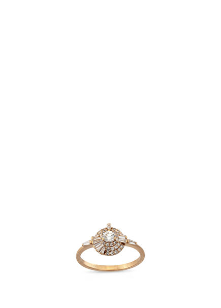 Shay Trapezoid Cut 18K Rose Gold Women's Diamond Ring