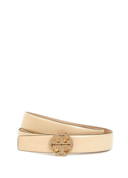 Beige Women's Leather Belt