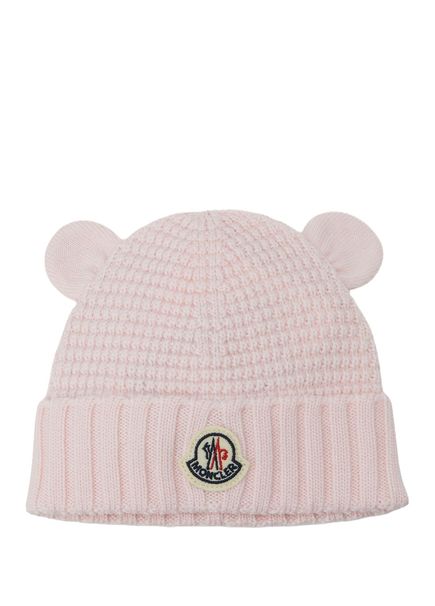 Pembe Kulak Detaylı Unisex Çocuk Yün Şapka