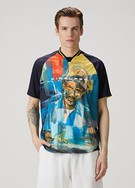 X Kidsuper Navy Blue Jersey T-Shirt
