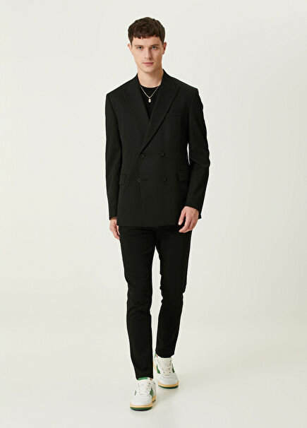 Siyah Beli Kordonlu Pantolon