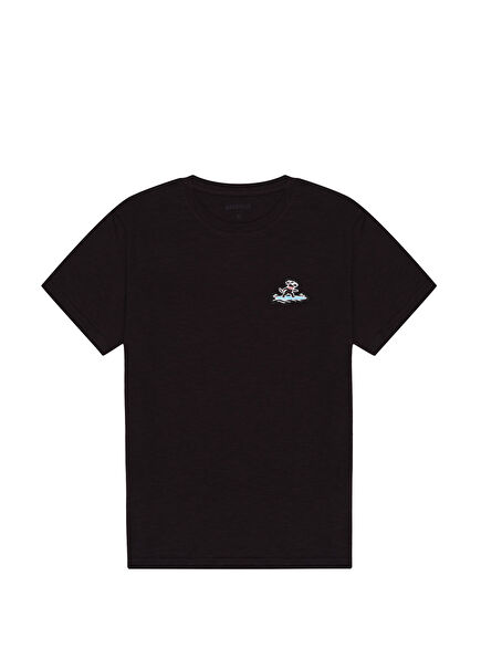Surf Dog Black Cotton Short Sleeve Men's T-Shirt