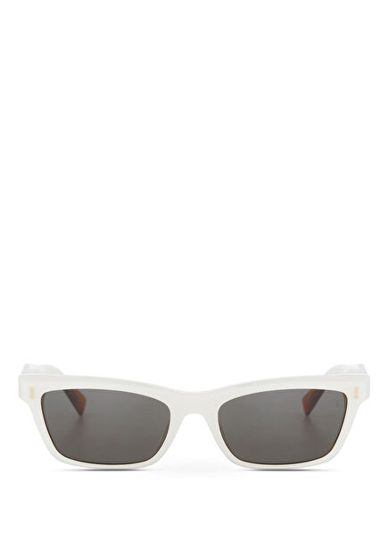 Burcu Esmersoy x Hermossa HM 1654 C4 Dikdörtgen Süt Beyazı Asetat Unisex Güneş Gözlüğü