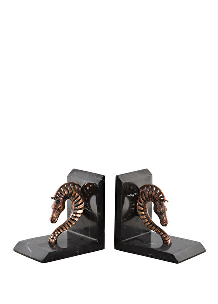 Black Marble 2 Pieces Book Holder