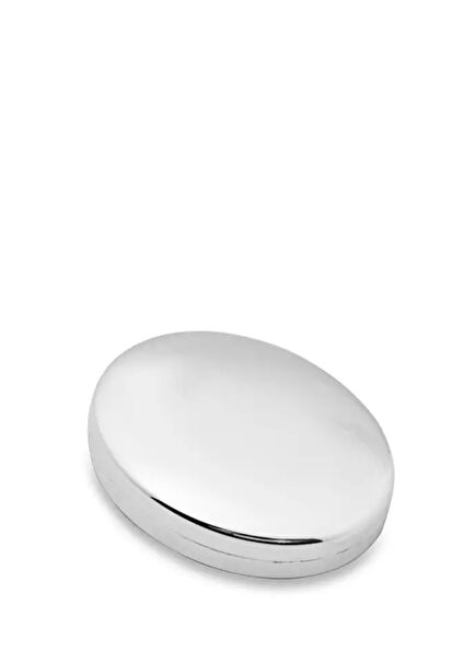 Gümüş Oval Dekoratif Kutu 8 x 6 cm