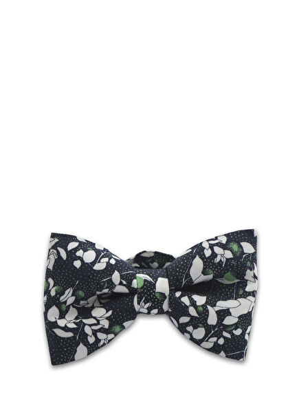 Black Leaf Pattern Boy's Bow Tie
