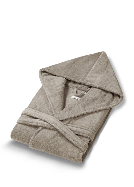 Chicago Fibrosoft ® Warm Gray Cotton Hooded Unisex Bathrobe