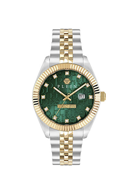 PWMFA0325 Altın Rengi Metalik Gri Çelik Unisex Kol Saati