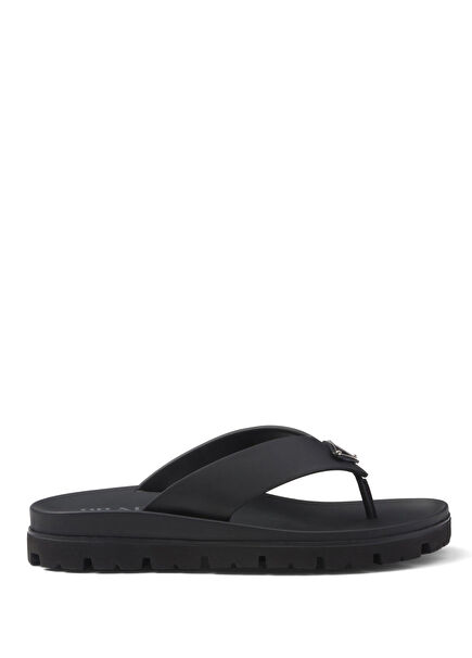 Siyah Kauçuk Parmak Arası Erkek Sandalet