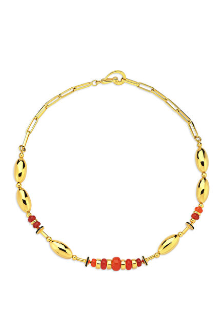 Beads Women's Silver Necklace