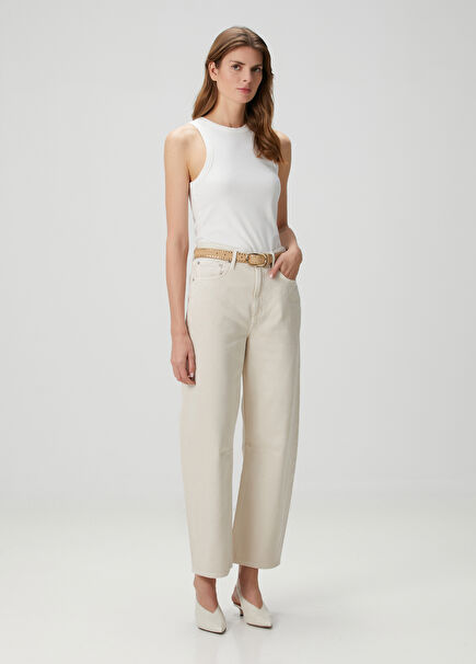 Miro Relaxed Bej Jean Pantolon
