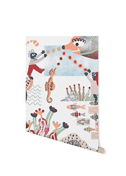 Under the Water Çocuk Odası Duvar Kağıdı 100 x 100 cm