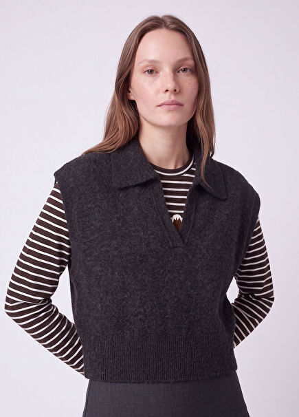 Anthracite Crop Sueter
