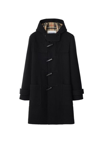 Harrogate Black Wool Men's Hooded Coat