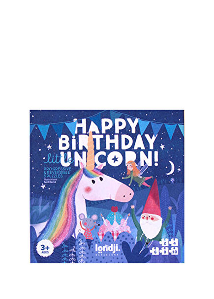 Happy Birthday Unicorn Unisex Çocuk Puzzle