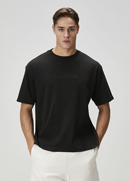 Black Logo Embroidered T-Shirt