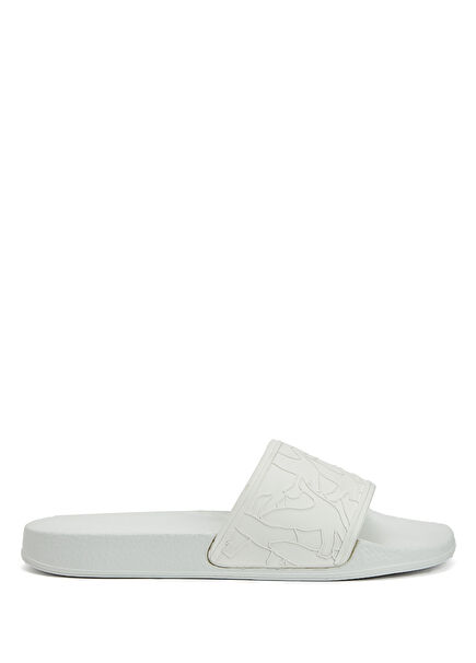 White Single Band Men's Beach Slippers
