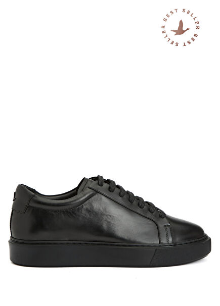 Siyah Erkek Deri Sneaker
