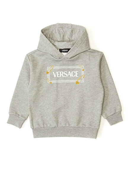 Gri Kapüşonlu Çocuk Sweatshirt